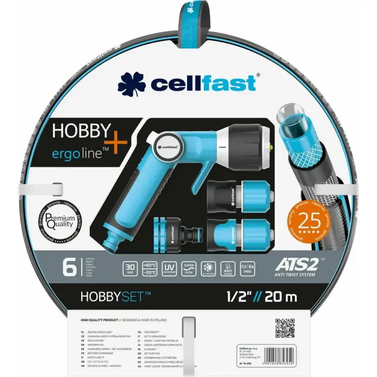 Поливочный набор Cellfast HOBBY ATS2 16-209 Поливочный набор Cellfast HOBBY ATS2 16-209