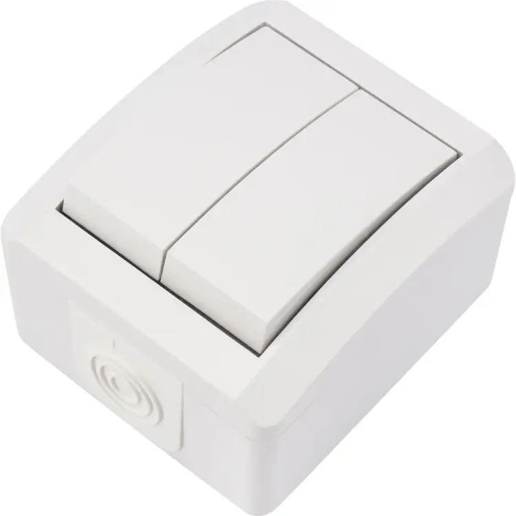 Двухклавишный накладной выключатель KRANZ KR-78-0832