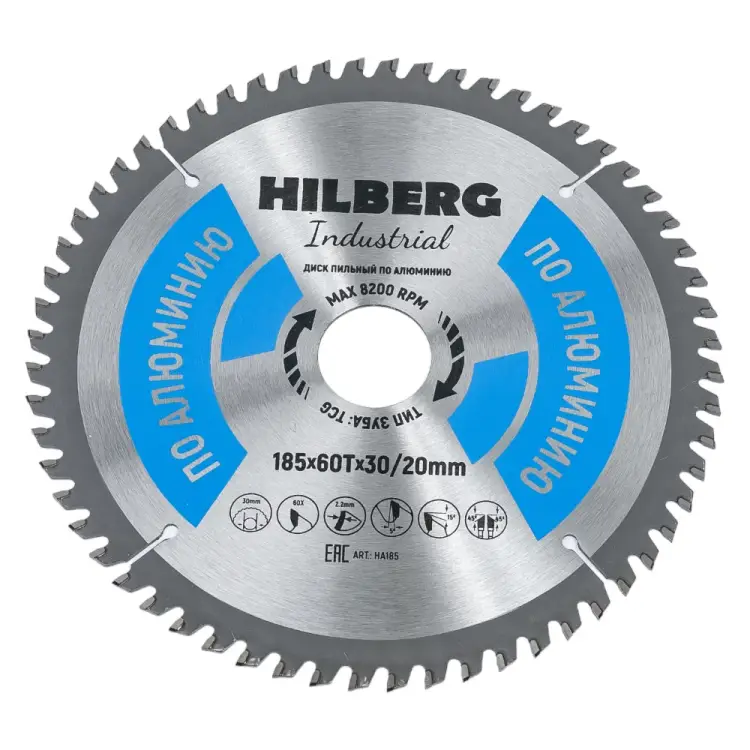 Пильный диск по алюминию Hilberg Hilberg Industrial HA185 Пильный диск по алюминию Hilberg Hilberg Industrial HA185