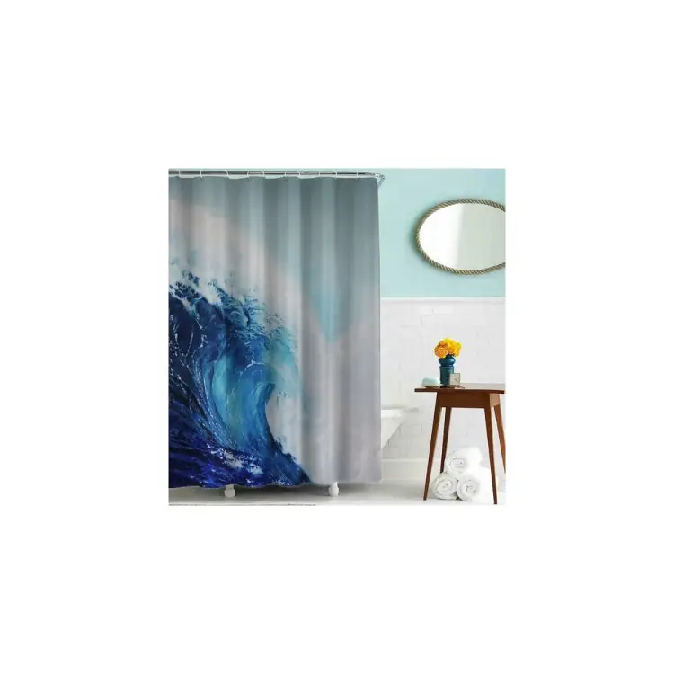Тканевая шторка для ванной комнаты Melodia della vita MZ-62 Волна 20832
