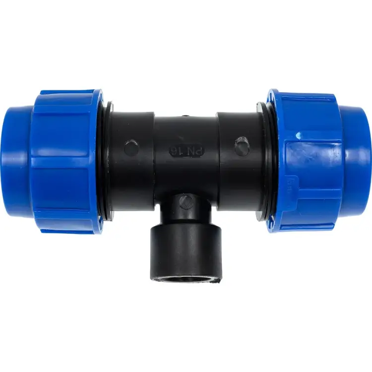 Компрессионный тройник для ПЭ труб LAMMIN Lm34012321532