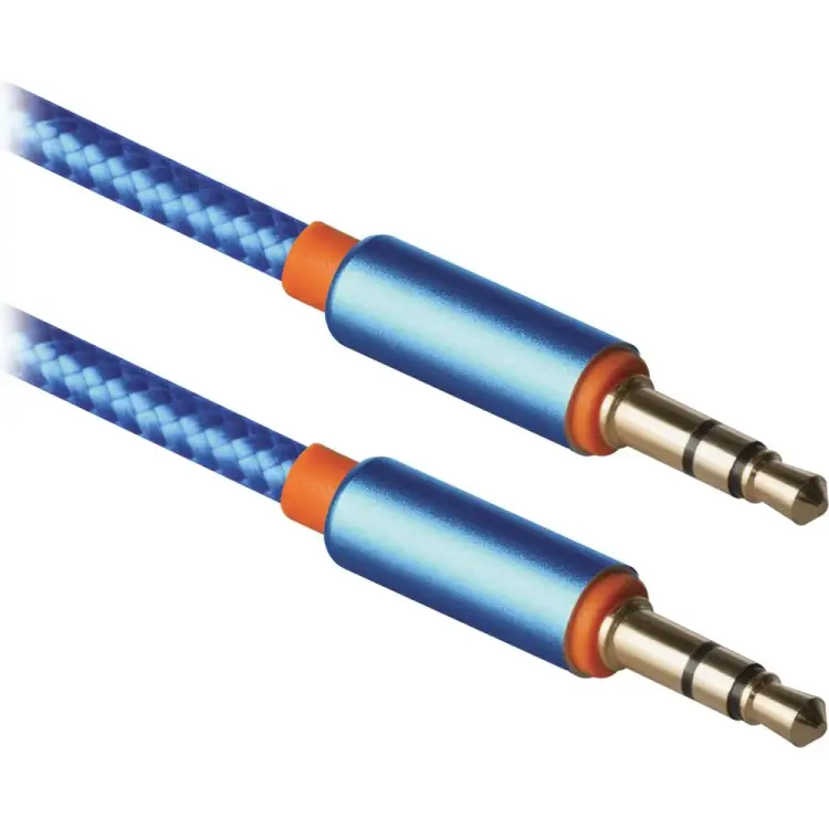 Аудио-кабель Defender JACK01-03 Синий JACK M-JACK M, 1,2м 87512 87512