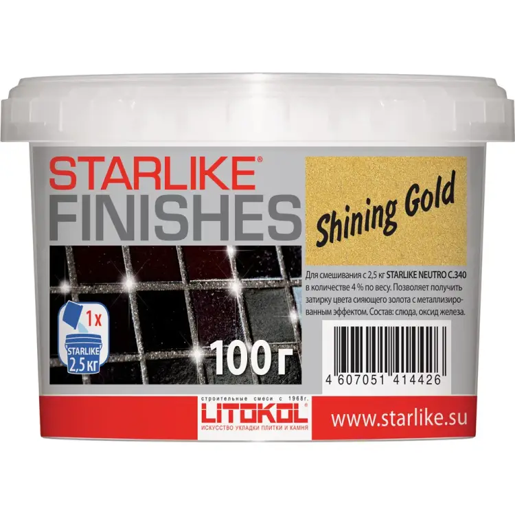 Декоративная добавка для Starlike LITOKOL SHINING GOLD 478230002 Декоративная добавка для Starlike LITOKOL SHINING GOLD 478230002