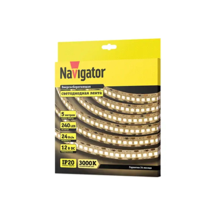 Светодиодная лента Navigator NLS-2835WW240-24-IP20-12V 14461