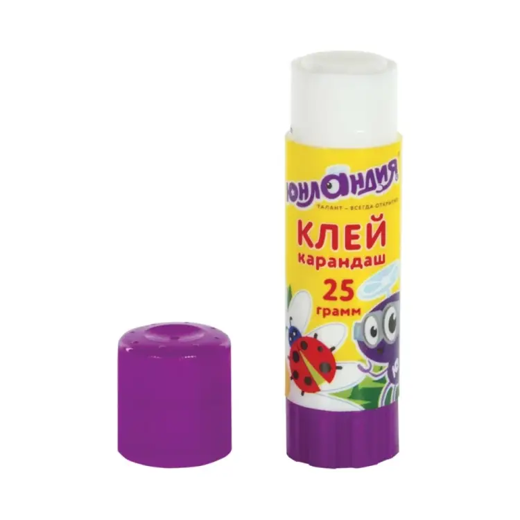 Улучшенный клей-карандаш ЮНЛАНДИЯ Юнландик и божья коровка 227612 Улучшенный клей-карандаш ЮНЛАНДИЯ Юнландик и божья коровка 227612