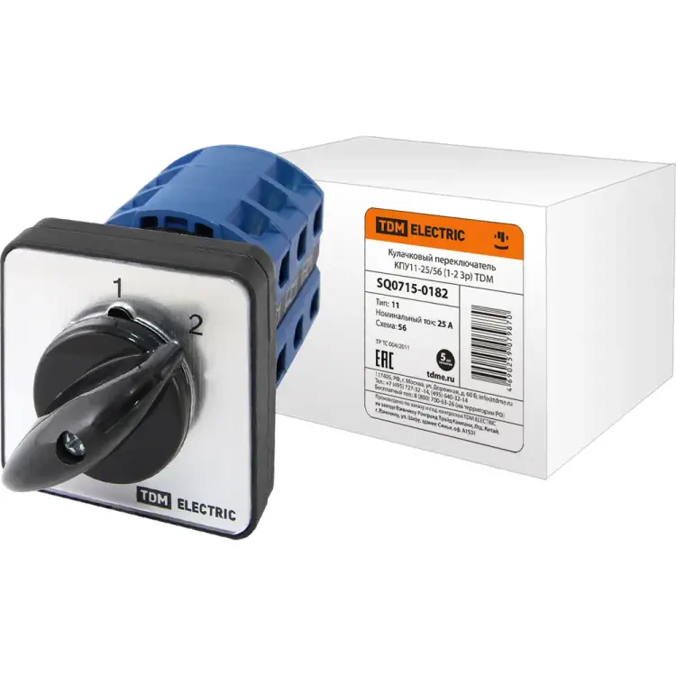 Кулачковый переключатель TDM ELECTRIC КПУ11-25/56 SQ0715-0182