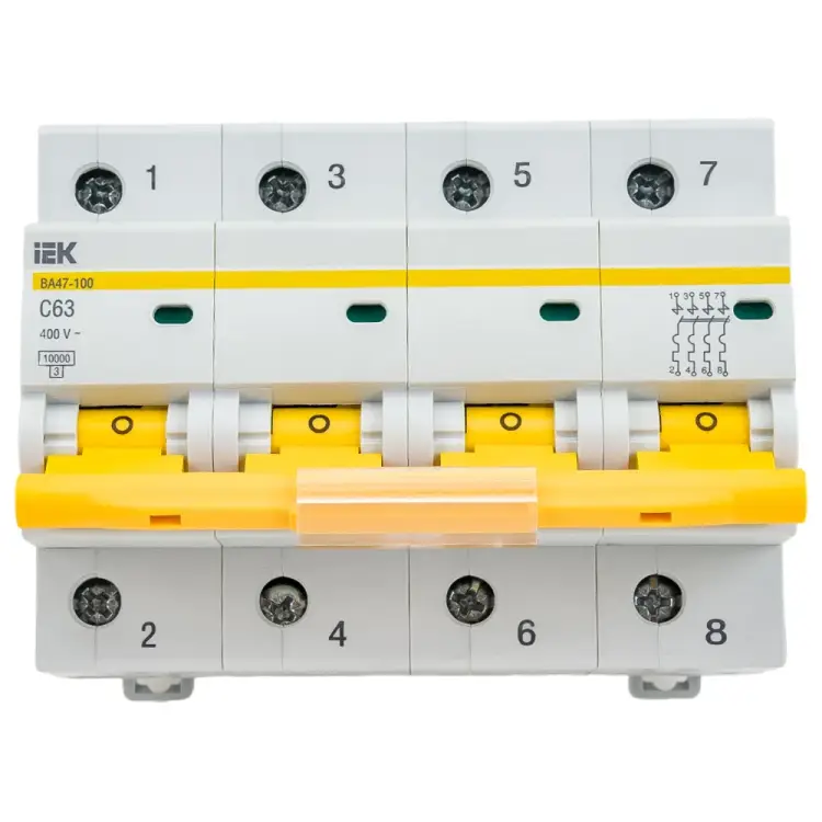 Автоматический выключатель IEK ВА 47-100 MVA40-4-063-C