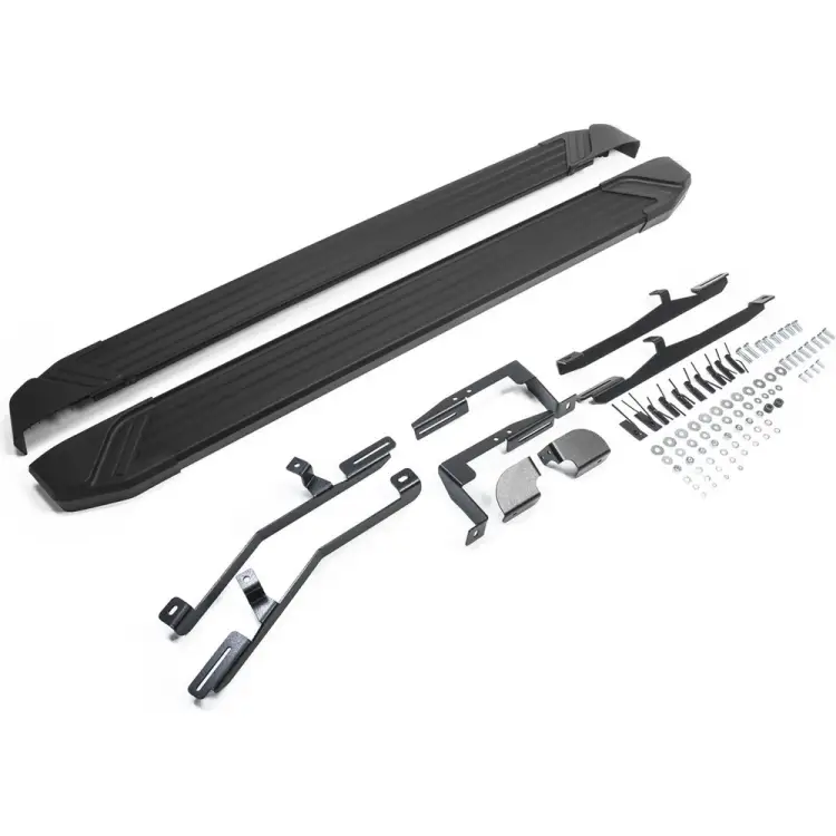 Алюминиевые пороги для Kia Sorento II рестайлинг 2012 Rival Silver F173AL.2305.2