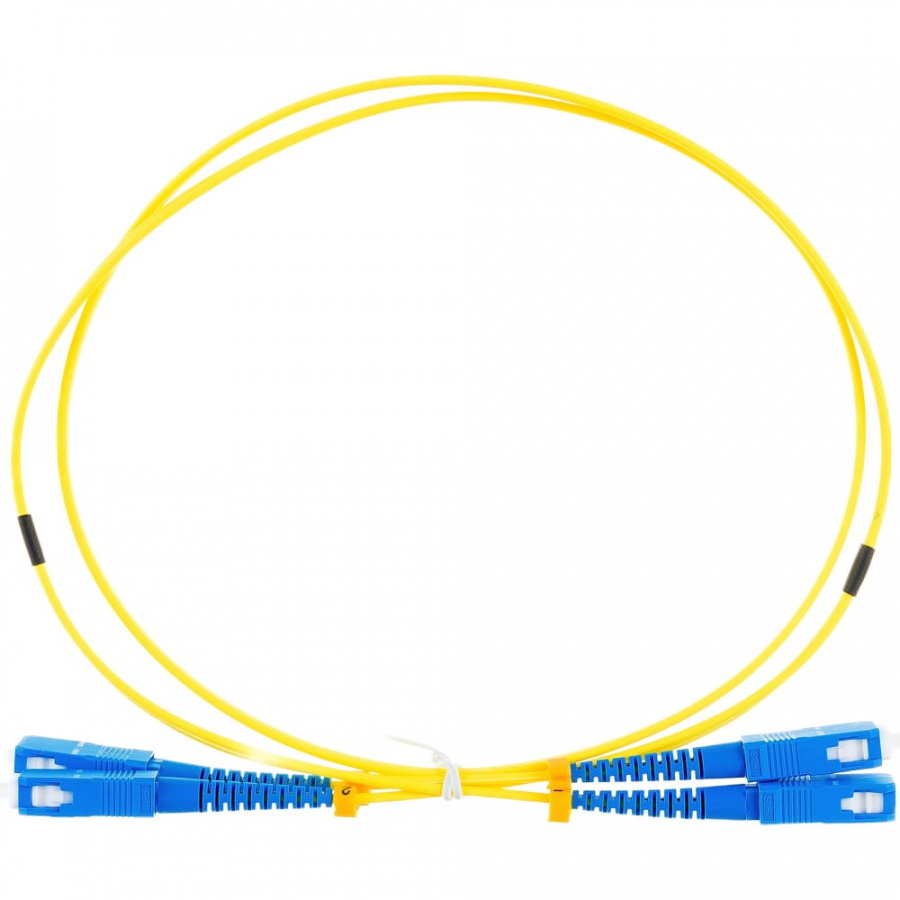 Волоконно-оптический патч-корд Hyperline FC-D2-9-SC/UR-SC/UR-H-1M-LSZH-YL