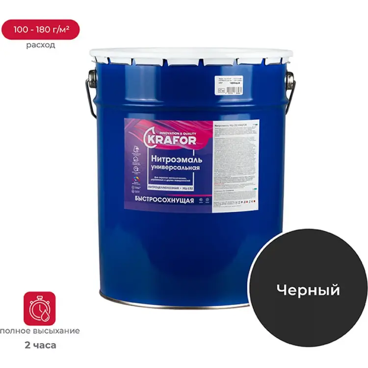 Эмаль KRAFOR НЦ-132 26506 Эмаль KRAFOR НЦ-132 26506