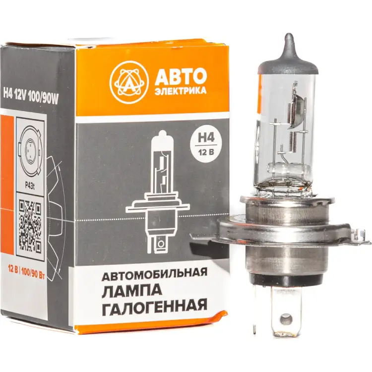Автолампа АВТОЭЛЕКТРИКА h4 12-100/90 09.02397