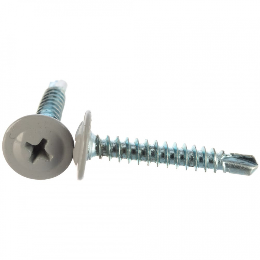 Саморез пшс сверло КРЕП-КОМП 4,2х25 RAL7004 (500 шт.)