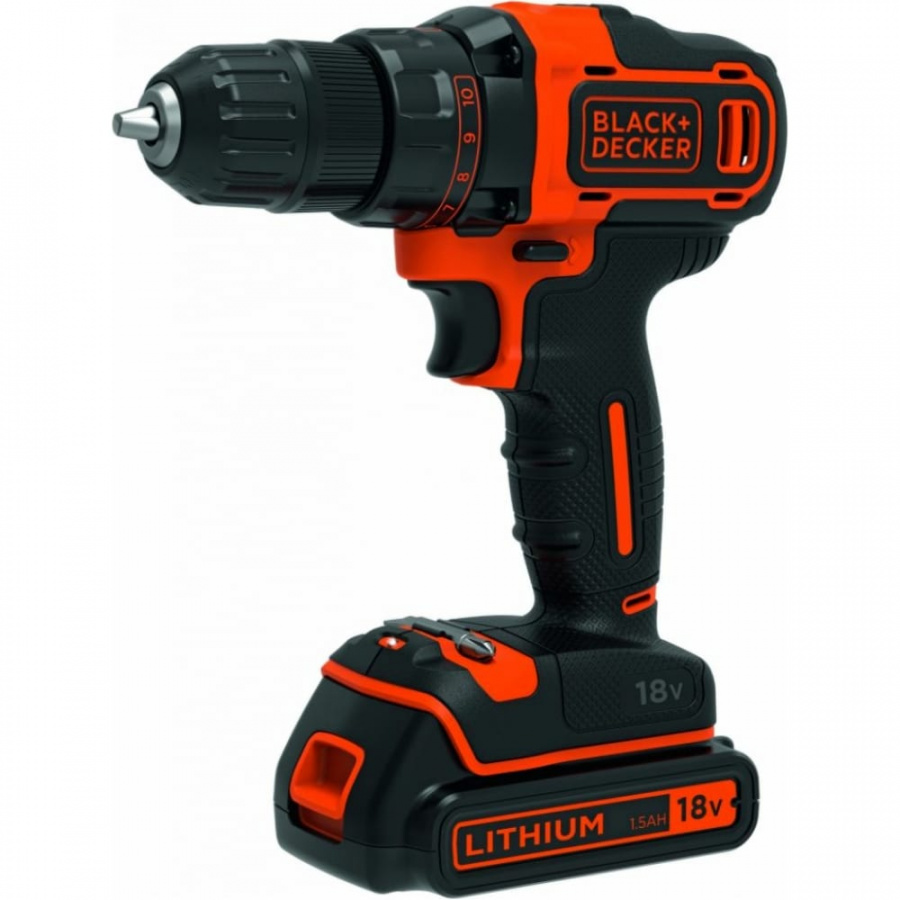 Аккумуляторная дрель-шуруповерт Black+Decker BDCDD186K1B