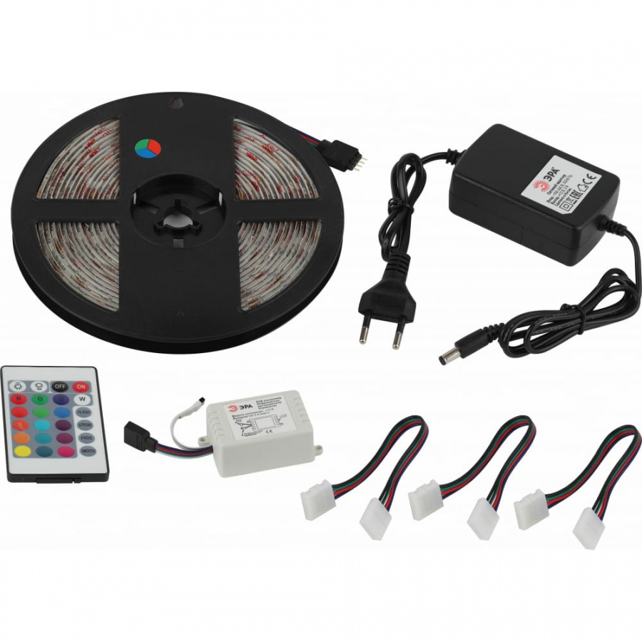 Комплект светодиодной ленты ЭРА 5050kit-14,4-60-12-IP65-RGB-5m