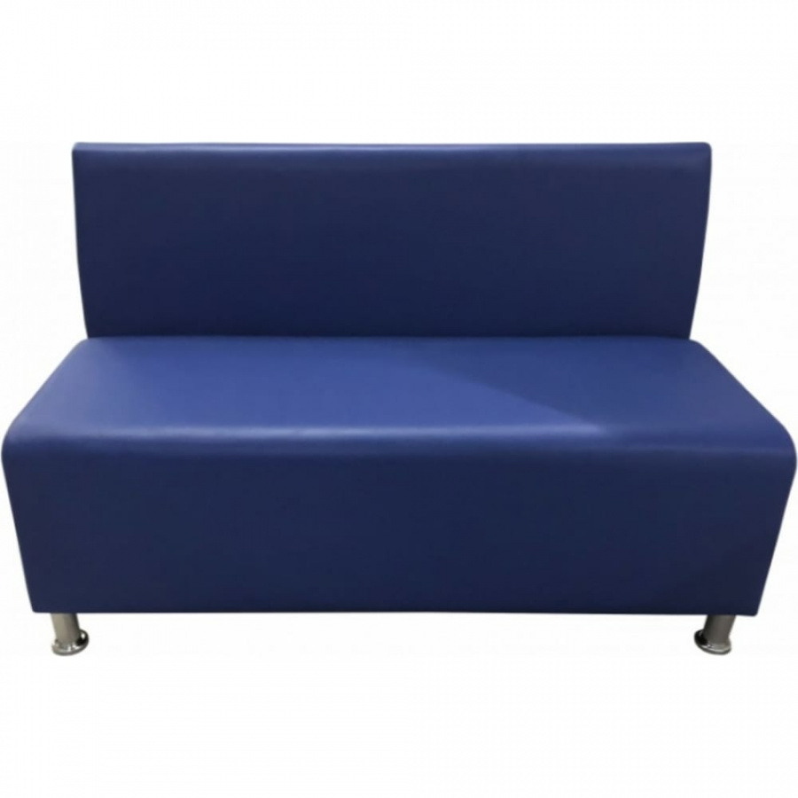 Двухместная секция дивана Мягкий Офис синяя