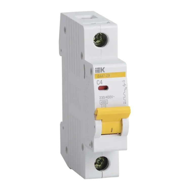 Автоматический выключатель IEK ВА47-29 1п, C, 4А, 4.5кА MVA20-1-004-C