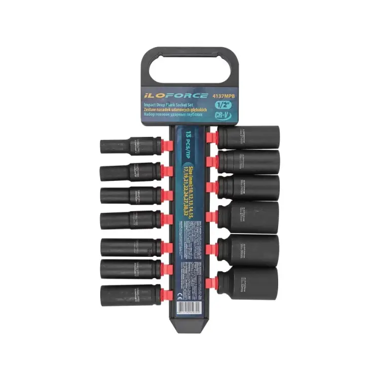 Набор головок ударных глубоких iLOFORCE IF-4137MPB(54750)
