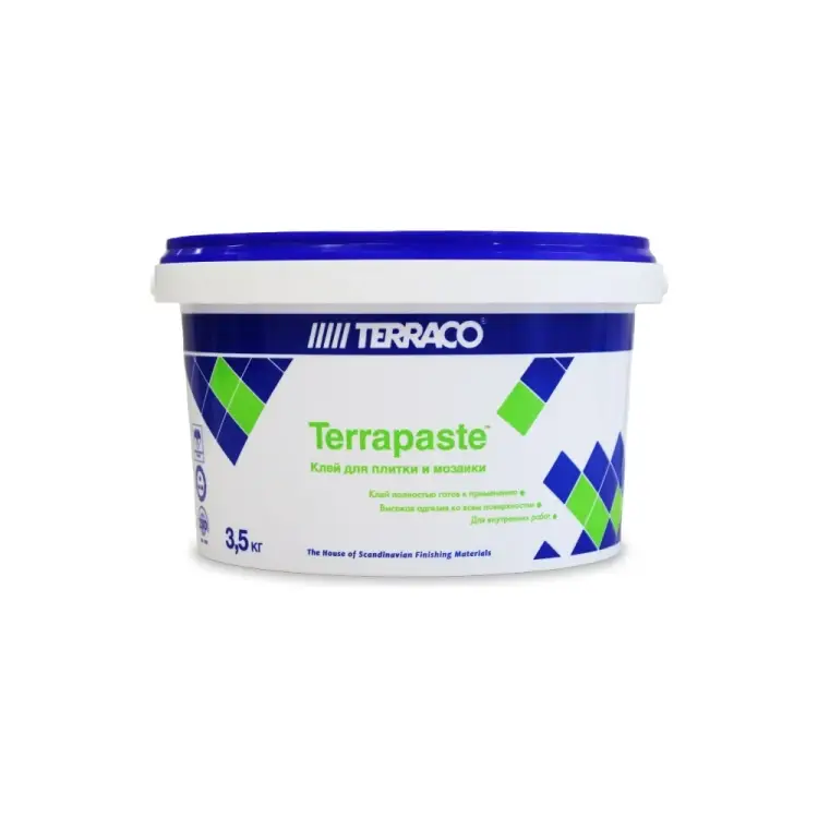 Клей для плитки на акриловой основе TERRACO ТЕРРАПАСТE 6511035 Клей для плитки на акриловой основе TERRACO ТЕРРАПАСТE 6511035