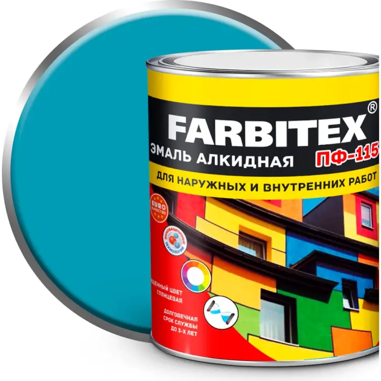 Алкидная эмаль Farbitex ПФ-115 4300006029 Алкидная эмаль Farbitex ПФ-115 4300006029
