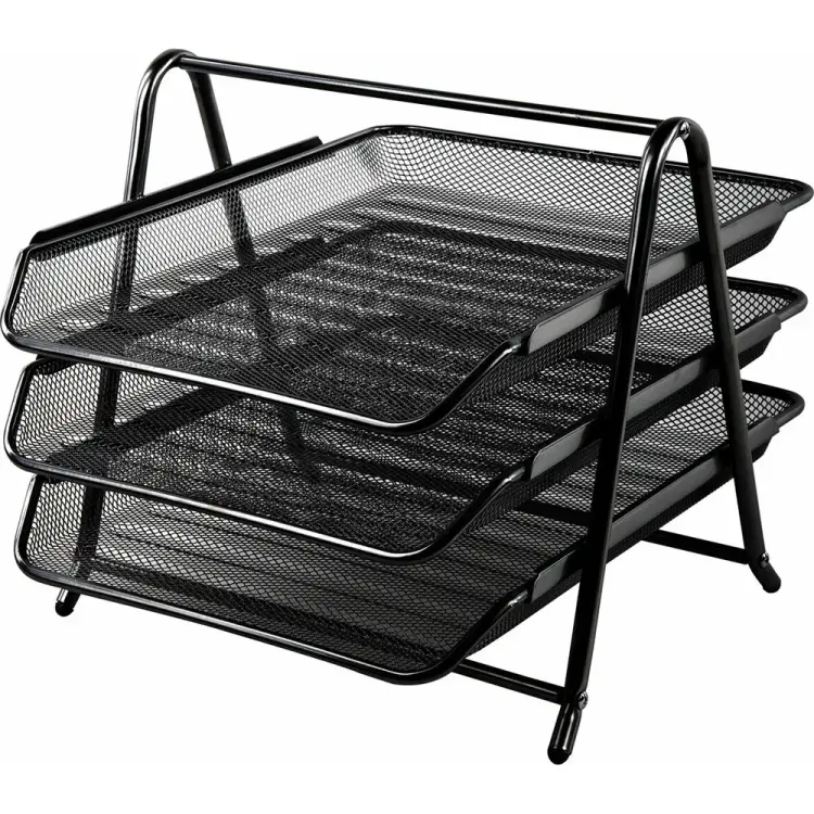 Горизонтальный металлический лоток для бумаг BRAUBERG Germanium 231952