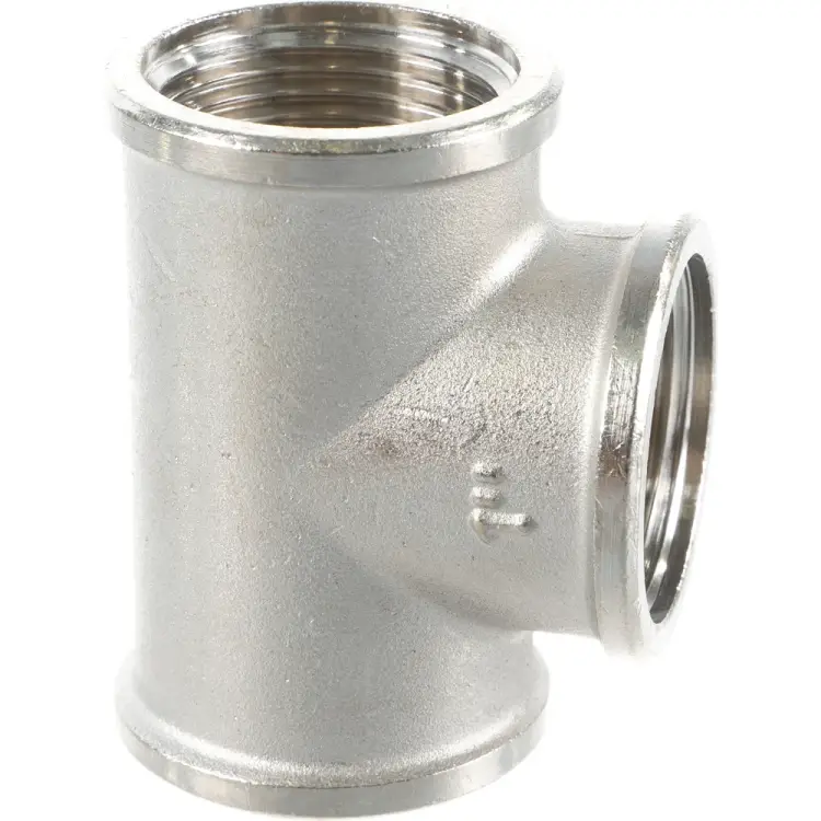 Никелированный тройник STOUT RG008Q0QT02UFM