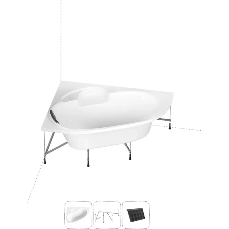 Угловая акриловая ванна Lavinia Boho Bell Pro S1-370214PL Угловая акриловая ванна Lavinia Boho Bell Pro S1-370214PL