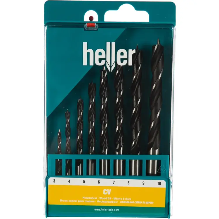 Набор спиральных сверл по дереву Heller TD18736