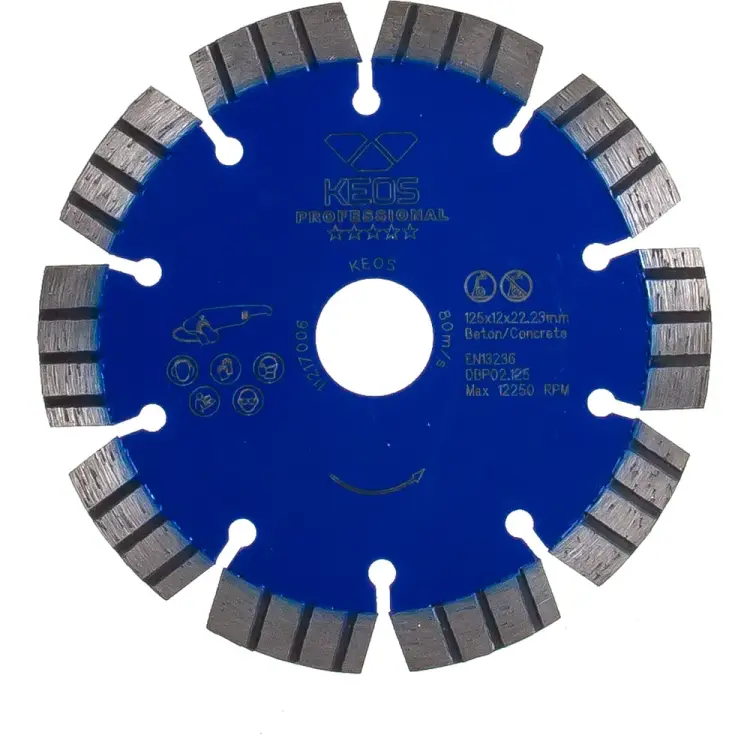 Сегментный алмазный диск по бетону KEOS Professional DBP02.125