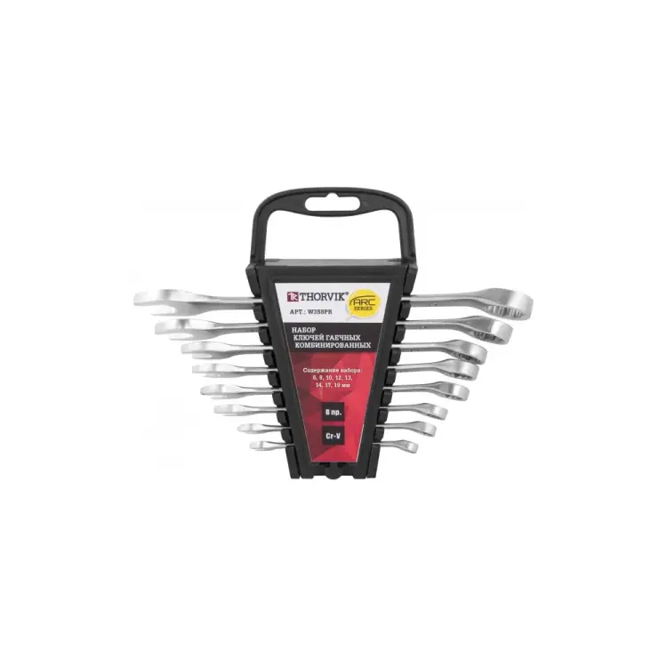 Набор гаечных комбинированных ключей THORVIK W3S8PR ARC 52612 Набор гаечных комбинированных ключей THORVIK W3S8PR ARC 52612