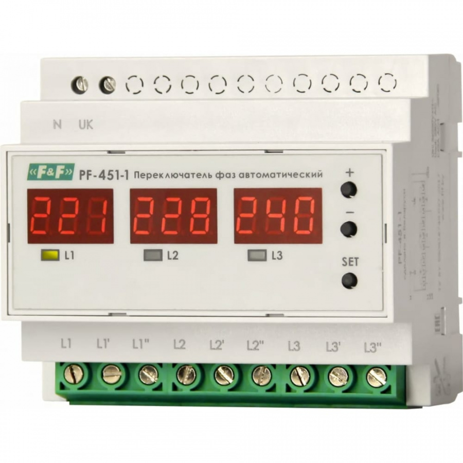 Переключатель фаз Евроавтоматика F&F PF-451-1