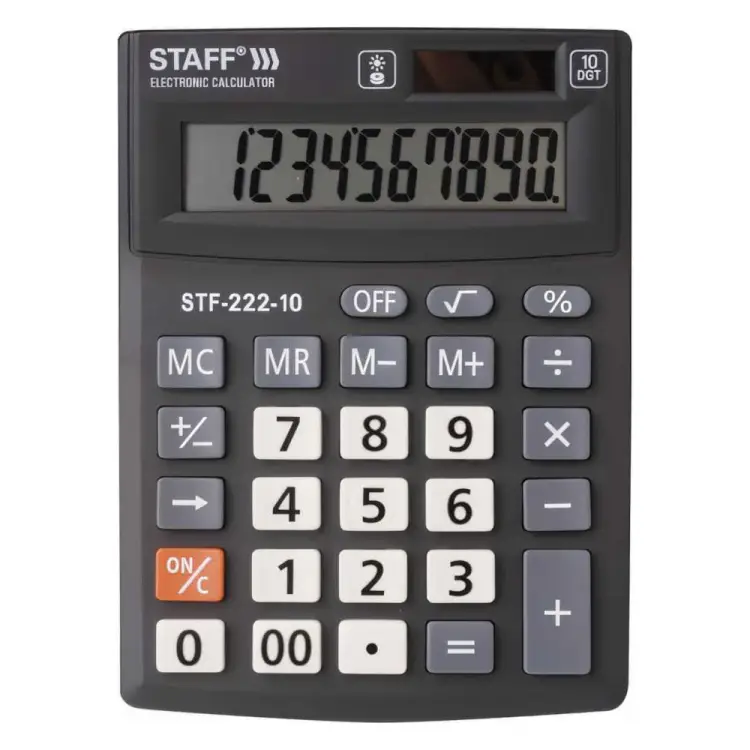Настольный компактный калькулятор Staff PLUS STF-222 250419 Настольный компактный калькулятор Staff PLUS STF-222 250419