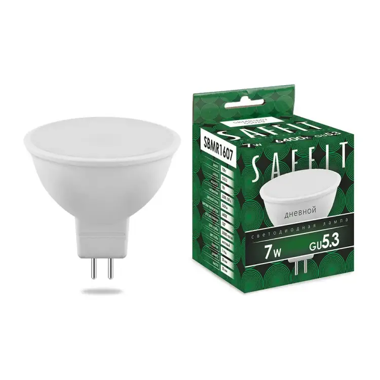 Светодиодная лампа SAFFIT MR16 GU5.3 7W 6400K SBMR1607 55029