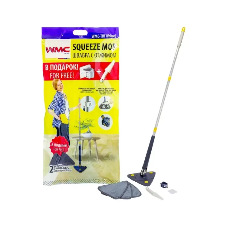 Швабра WMC TOOLS WMC-TRI1/BLUE/(57358) Швабра WMC TOOLS WMC-TRI1/BLUE/(57358)