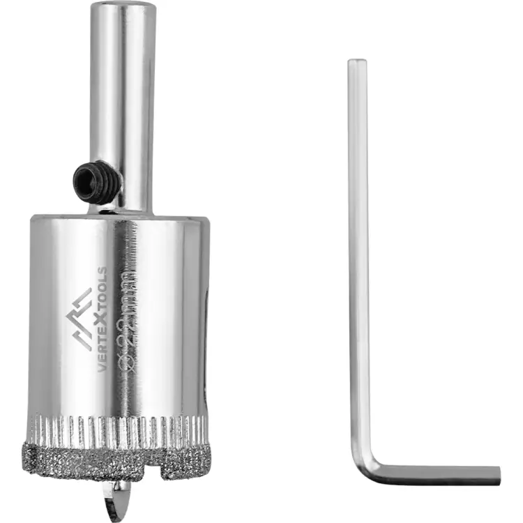 Коронка по стеклу и керамике vertextools 336-22-55