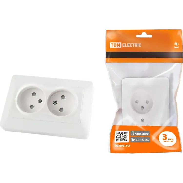 Двойная розетка TDM ELECTRIC Ильмень SQ1823-0015
