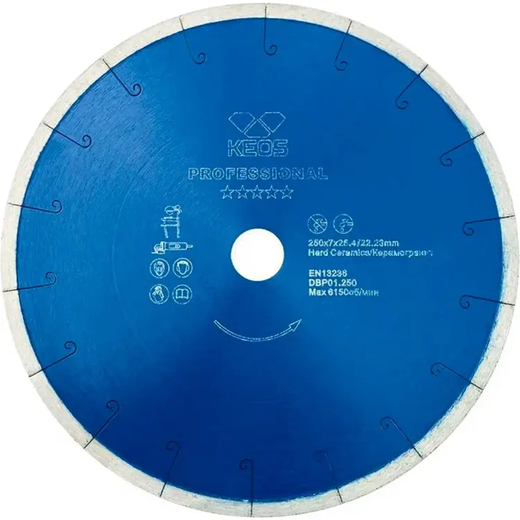 Алмазный диск по керамограниту KEOS Professional DBP01.250 Алмазный диск по керамограниту KEOS Professional DBP01.250