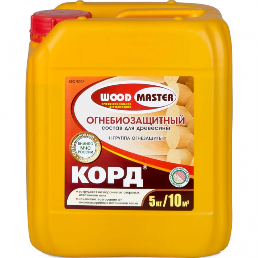 Огнебиозащитный состав для древесины WOODMASTER Корд