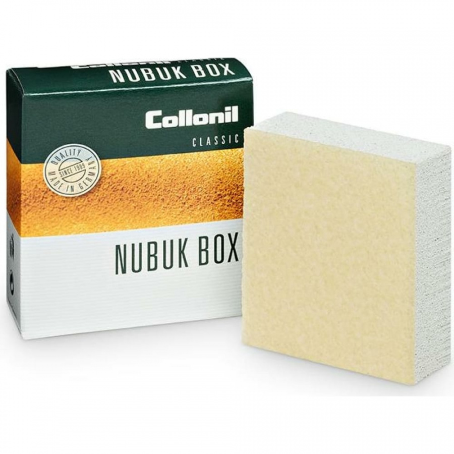 Двусторонний ластик для очистки и расчесывания изделий из замши, велюра и нубука Collonil Nubuk Box