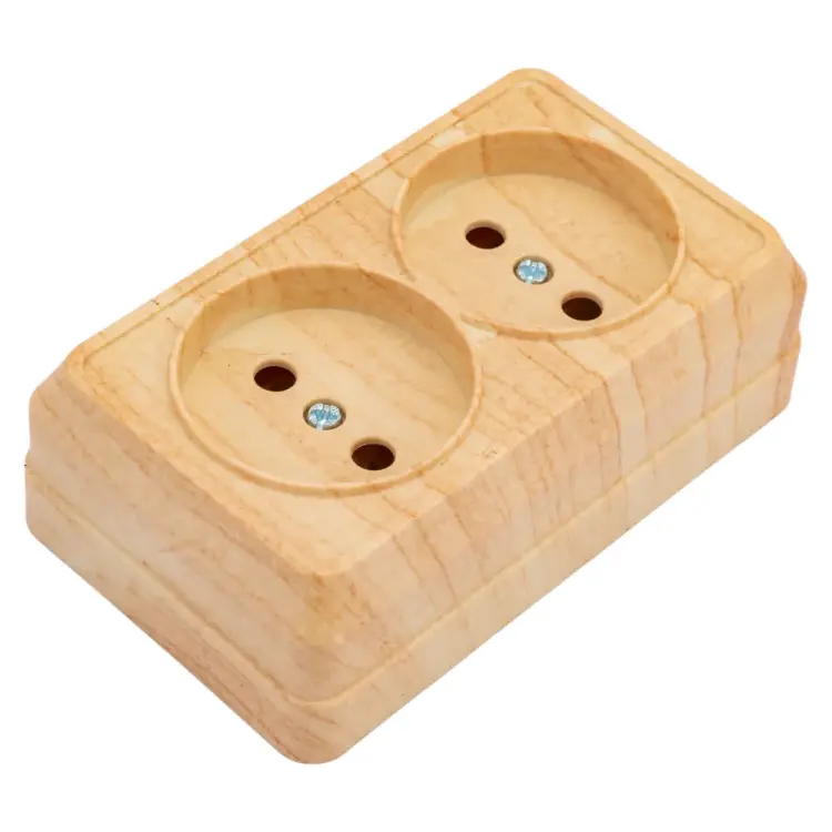 Двухместная розетка IEK РС22-2-ОС, ОКТАВА ERO20-K03-10-DC