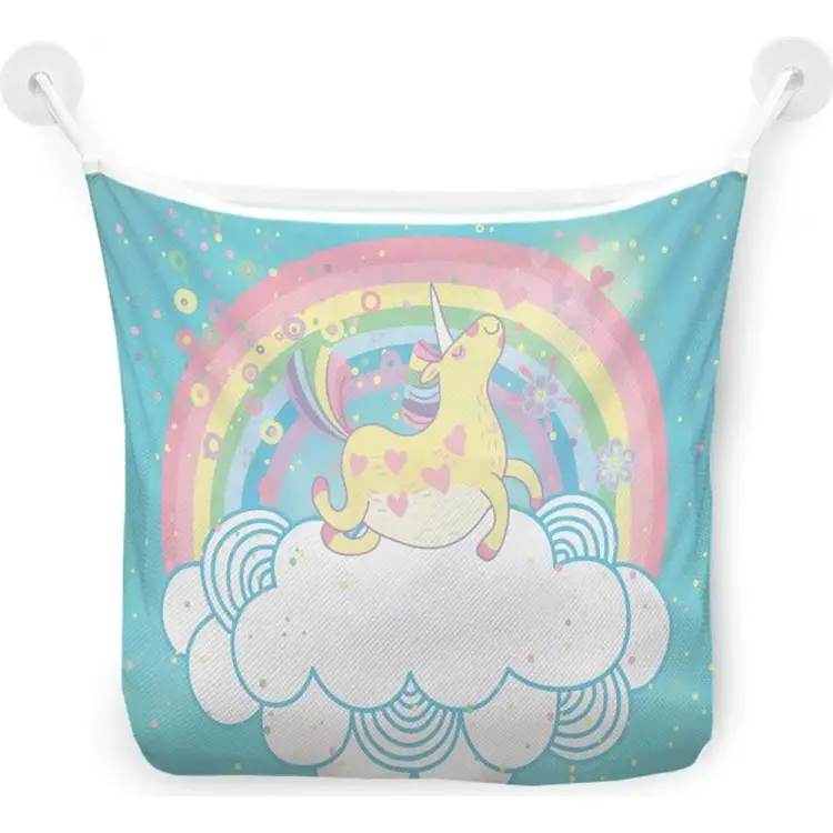 Настенная сетка-органайзер для ванной для игрушек JOYARTY Радужный единорог tgb_59622