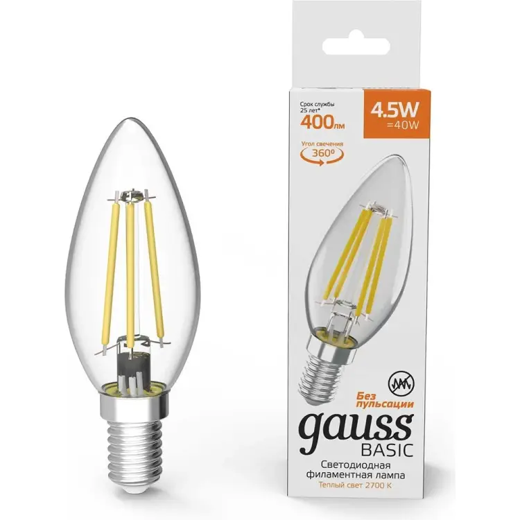 Лампа Gauss Basic Filament 1031115 Лампа Gauss Basic Filament 1031115