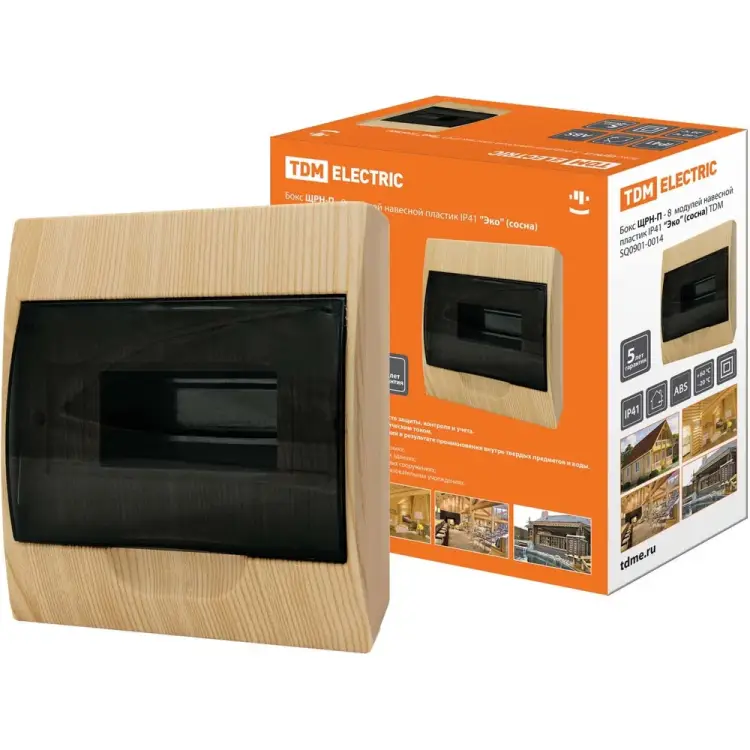 Бокс TDM ELECTRIC ЩРН-П-8 Эко сосна SQ0901-0014