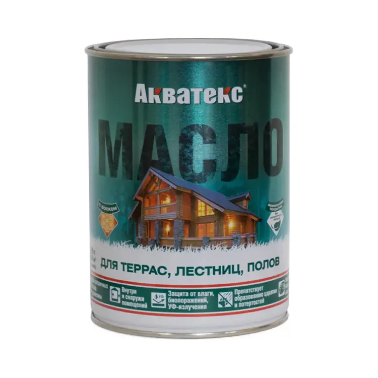 Масло для террас лестниц полов АКВАТЕКС 205703