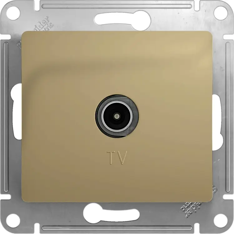 Проходная tv розетка Systeme Electric Glossa GSL000492