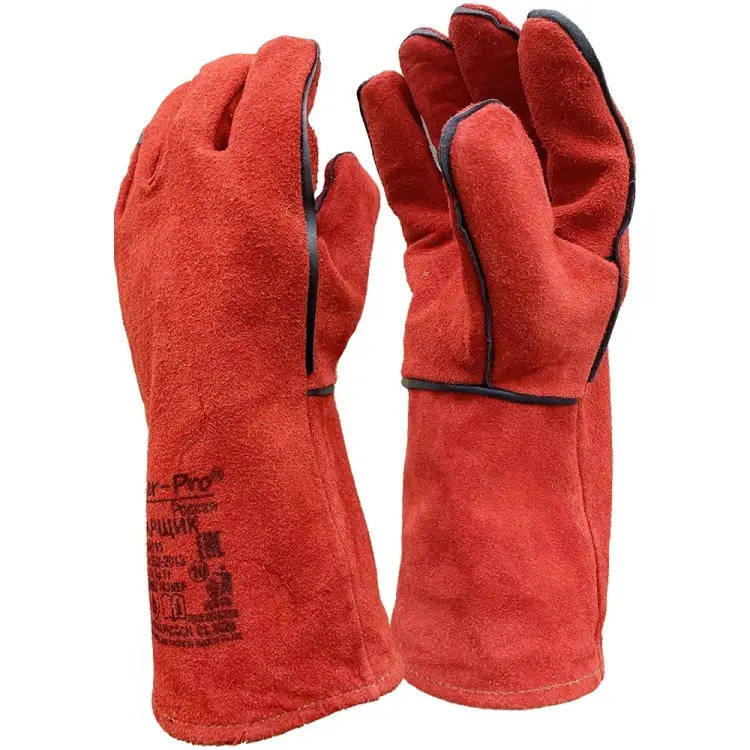 Спилковые рабочие краги Master-Pro® СВАРЩИК 9550-KS-10