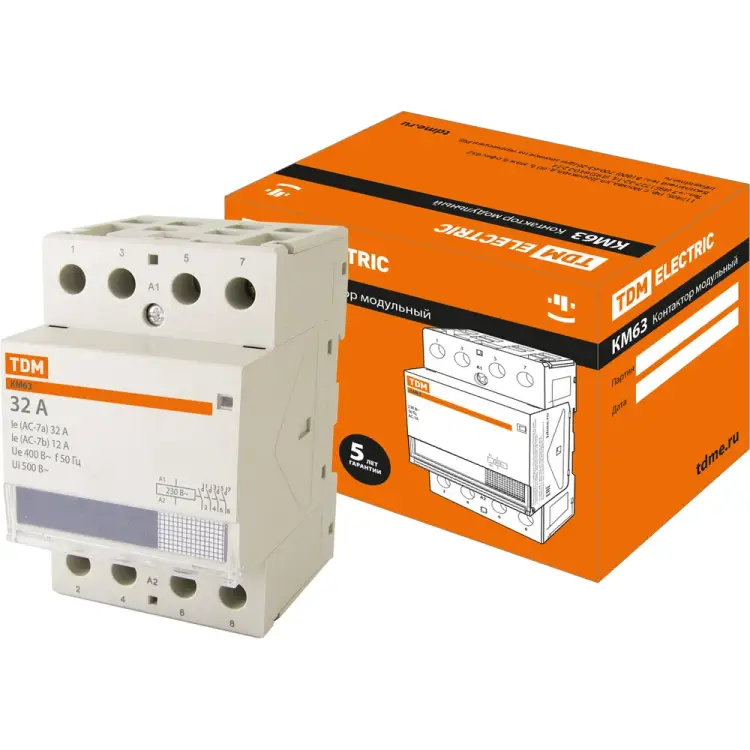 Модульный контактор TDM ELECTRIC КМ63/4-32 SQ0213-0013