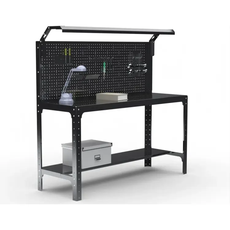 Стол металлический ООО Металекс серия KIT 750х1400х400 мм, одна полка, черный 201599