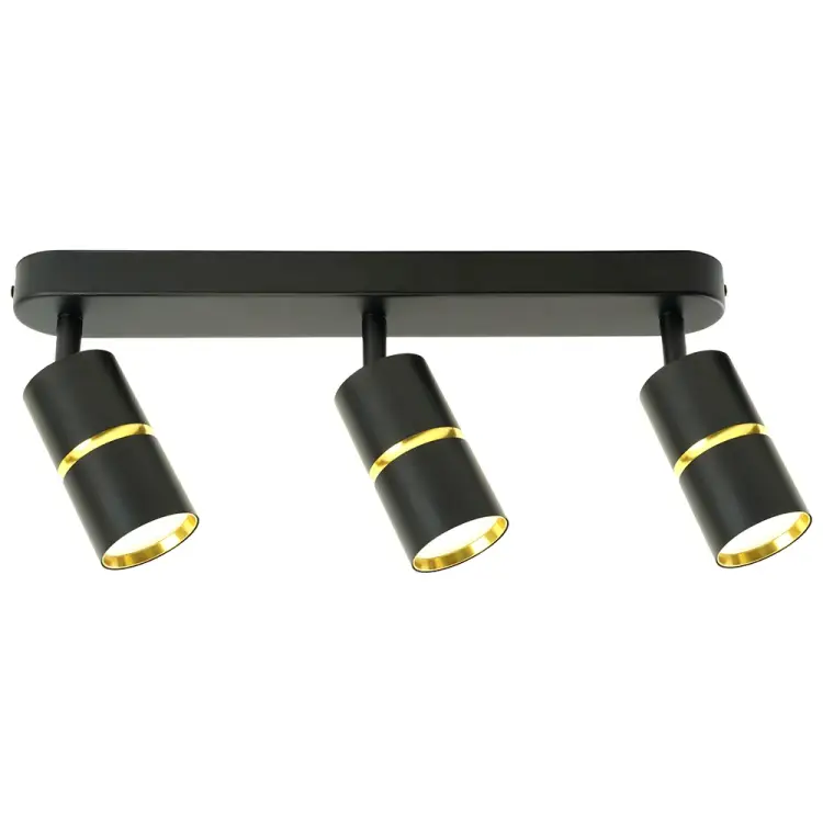 Настенно-потолочный светильник FERON ml1863 zen под лампу gu10, черный, золото 48645