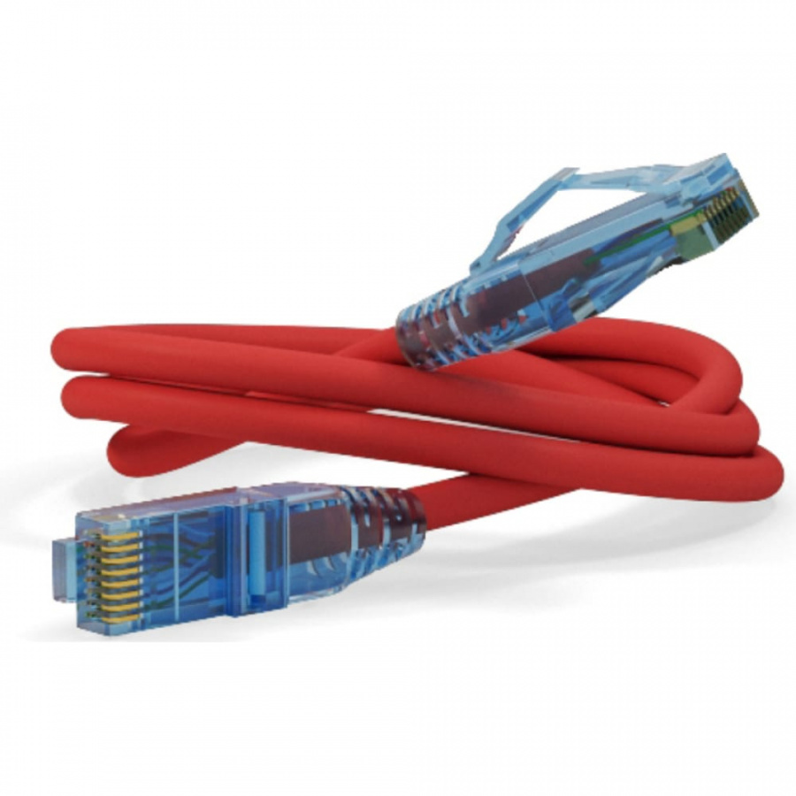 Патч-корд Hyperline PC-LPM-UTP-RJ45-RJ45-C6-0.5M-LSZH-RD