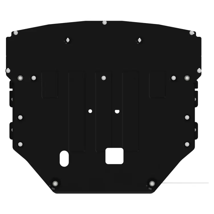 Защита картера и КПП для KIA Carnival 2014-2021 2.2TDi AT FWD, универсальнай штамповка, сталь 2.0 мм, с крепежом sheriff 4266